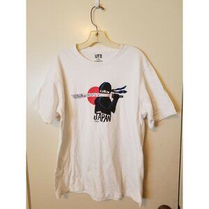 Ninja UT Uniqlo Nippon Omiyage TShirt Samurai Sword All Over Print AOP sz XL